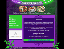 Tablet Screenshot of caseysplacedeli.com